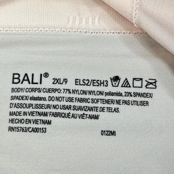 Bali Women's Size 2X 9 Panty Hi Cut Comfort Revolution Easylite Light Pink New - Picture 5 of 8